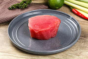 Raw fresh Tuna fush steak