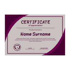 Downloadable certificate template with clean, customizable design