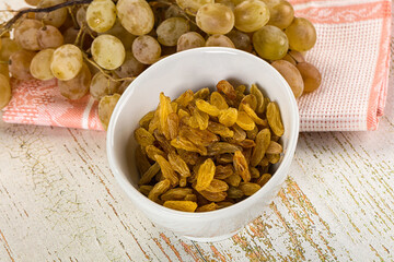 Sweet dry yellow honey raisin