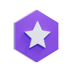 3D Star Badge Icon
