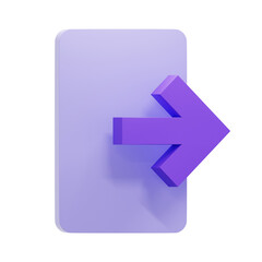 3D Log Out Icon