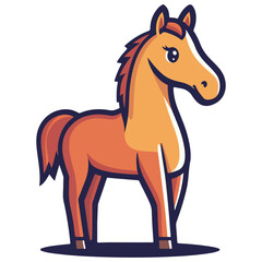 Obraz premium horse, animal, vector, transparent background, creature, farm, mammal, mane, nature, wild, mustang, equine, cute, isolated, pet