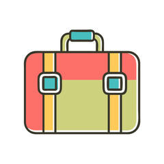 Obraz premium Travel suitcase illustration for adventure and tourism with copy space