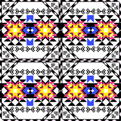 geometric ethnic pattern yellow,Black. Native American tribal fabric, design vector for woven textile printing,carpet,cards, motifs, picture books,boho indian ornament seamless Southwest Aztec pattern