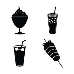 Set of Fast Food Variety Vector Design