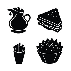 Set of Fast Food Variety Vector Design
