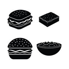 Set of Fast Food Variety Vector Design