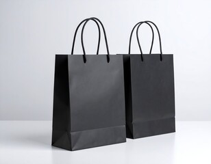 black luxury paper bag mockup