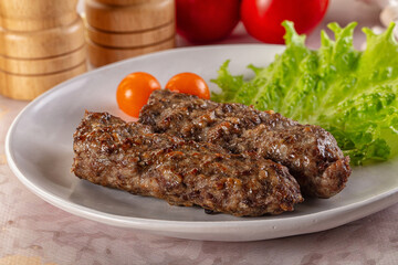 Hot beef kebab minced meat