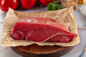 Raw beef meat fillet piece