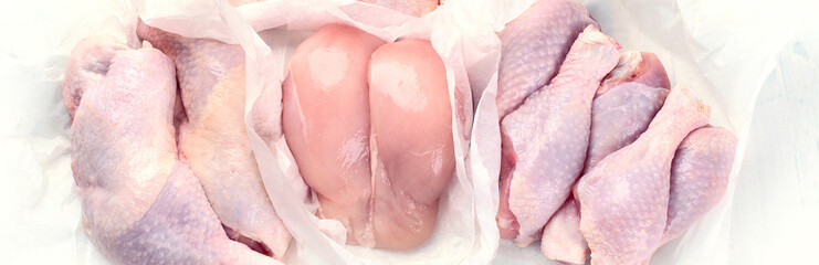 Raw chicken meat