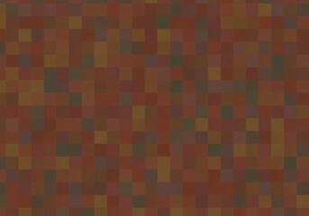 Abstract pixelated background with shades of brown and green creating a mosaic pattern design