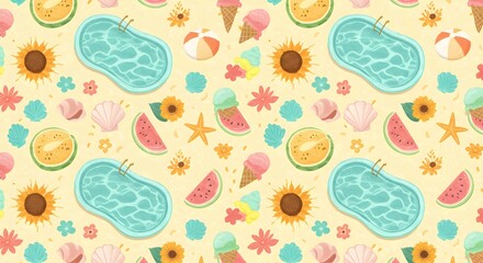 seamless pattern with easter eggs