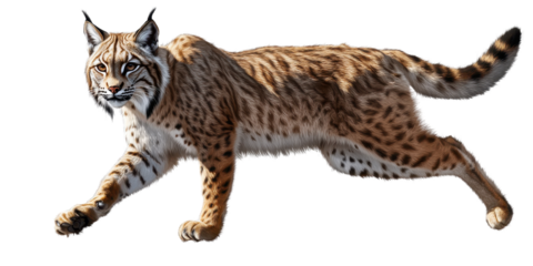  Eurasian lynx PNG on transparent background.