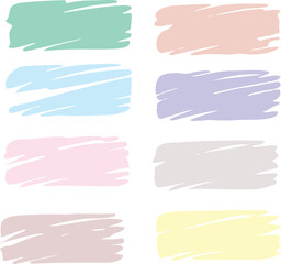 set of colorful hand drawn watercolor splashes