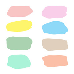 set of colorful watercolor splashes