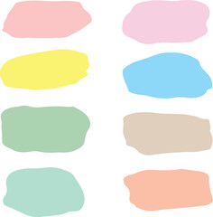 set of colorful watercolor splashes