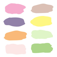 set of watercolor speech bubbles