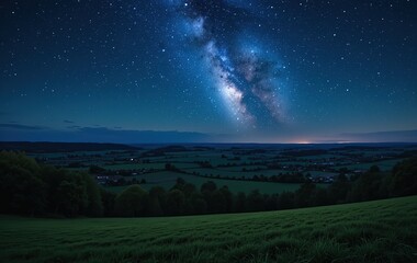 Comet Neowise Illuminates Warwickshire Countryside at Night