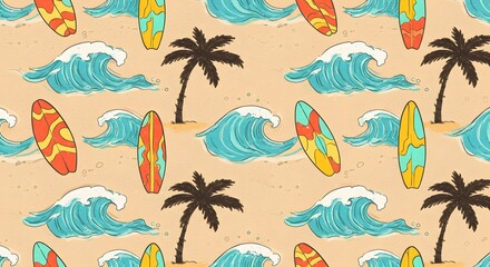 seamless pattern with palms