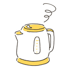 故障した電気ケトルのイラスト