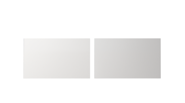 Two Blank White Rectangles Mockup for Design Presentation Isolated on transparent background