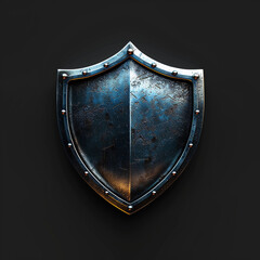 shield on blue background