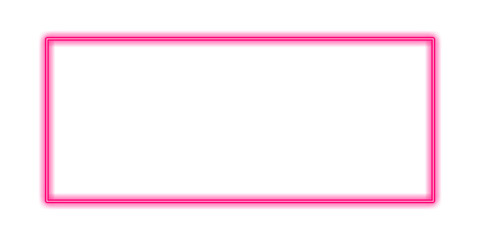 glowing green neon rectangular frame isolated on a transparent background. Bright neon border with blank space for text. Ideal as a glowing banner, mockup, or template. Perfect for decoration, design.