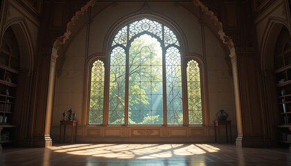Sunlight Streaming into Indian Room, Large Window