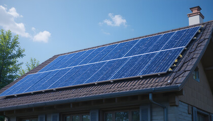 Solar panel, photovoltaic, alternative electricity source - concept of sustainable resources