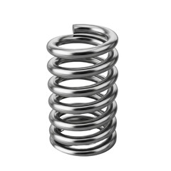 Metal spring isolated on transparent or white background, png