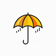 umbrella and rain drops