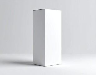 Tall white product box mockup