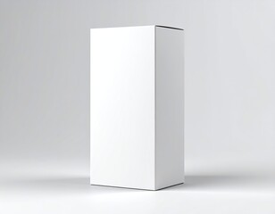 Tall white product box mockup
