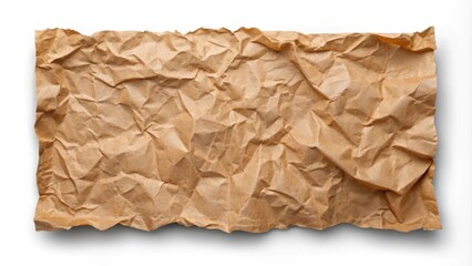 High-Resolution Image of a Brown, Crumpled Paper Sheet with a Rough Texture