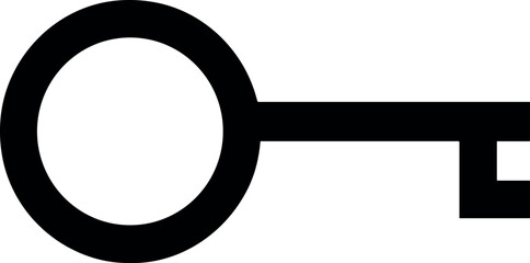 Key vector black silhouette print design