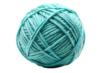 Ball of knitting thread isolated on transparent background