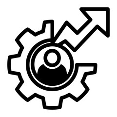 Competency Building Icon - Mixed Style for Professional Training Programs.