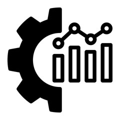 Performance Tracking Icon - Mixed Style for HR Analytics Dashboard.
