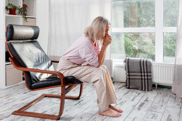 Sad middle age Woman at Home