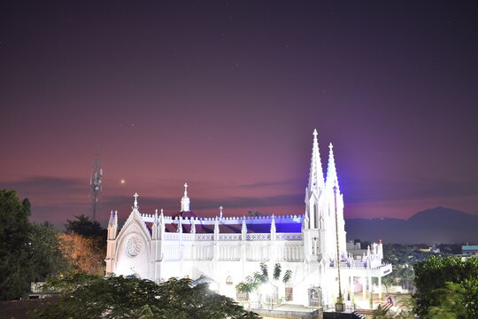 Sacred Heart Shrine, N. Panjampatti, a rare night vision (7:45 PM) shoot on 2023 mid.