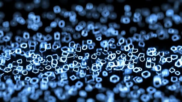 binary code background. abstract bokeh binary code background