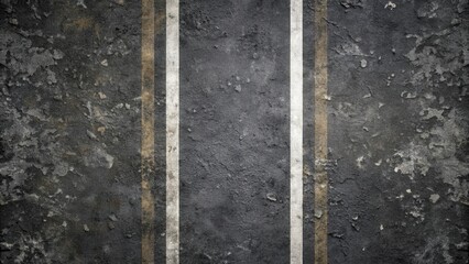 Fototapeta premium Aged Asphalt Road Surface with Worn Lane Markings