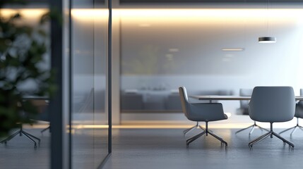 Modern Office Interior Design, Minimalist Conference Room