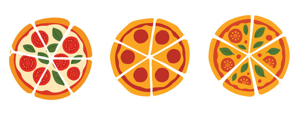 Pizza illustration isolate is a vector file.