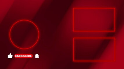 Youtube End Screen with gradient red background. Video template for channel. Outro card. 4k Video