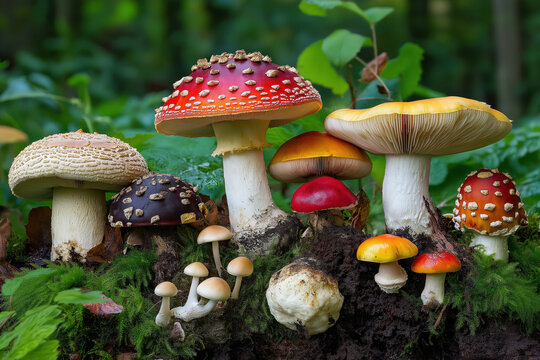 an assortment of mushrooms