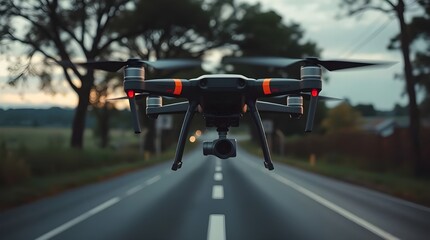 Drone upward shot on countryside