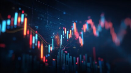 Strategy Stock Chart Financial Graph Analysis Market.

