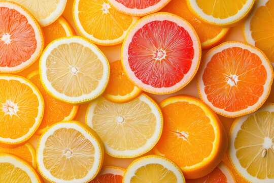 background full of only citrus slices 